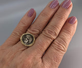 Larissa, AR Hemidrachm, 14kt Gold Ring