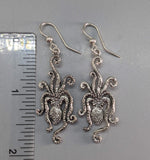 Sterling Silver Octopus Earrings