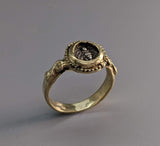 Ancient AR Tetartemorion, Bee, 14kt Gold Ring