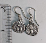 Sterling Silver Ancient Coin Replica Earrings, Bee