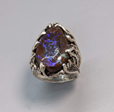 Yowah Opal, Sterling Silver Ring