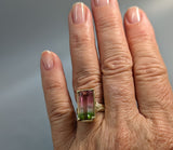 Bi-Color Tourmaline, 14kt Gold Ring