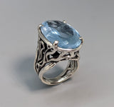 Aquamarine Sterling Silver Ring