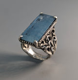 Aquamarine Sterling Silver Ring