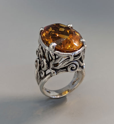 Citrine, Sterling Silver Ring