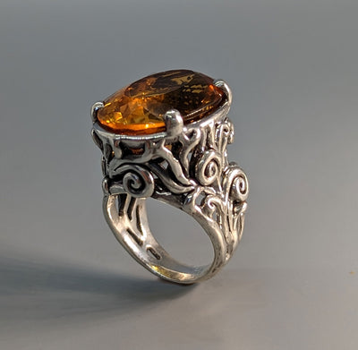 Citrine, Sterling Silver Ring