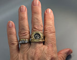 Athena, AR Hemidrachm, 14kt Gold Wide Band Ring