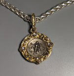 Athena Pamphylia, AR Drachm, 14kt Gold Reversible Pendant