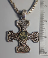 Authentic Ancient Widow's Mite, in Sterling Silver Fahan Mura Cross