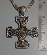 Authentic Ancient Widow's Mite, in Sterling Silver Fahan Mura Cross