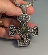 Authentic Ancient Widow's Mite, in Sterling Silver Fahan Mura Cross