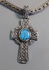 Turquoise in Sterling Silver Celtic Cross